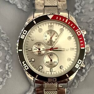 Geneva Silver Stainless Steel Watch